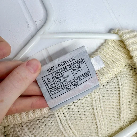 Gray Nicolls Vintage 80's Cricket Cream Green V-Neck Knit Sleeveless Jumper Vest - Picture 6 of 7